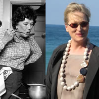 Julia Child and Meryll Streep